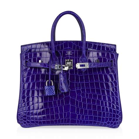 hermes birkin bag blue|hermes crocodile bag.